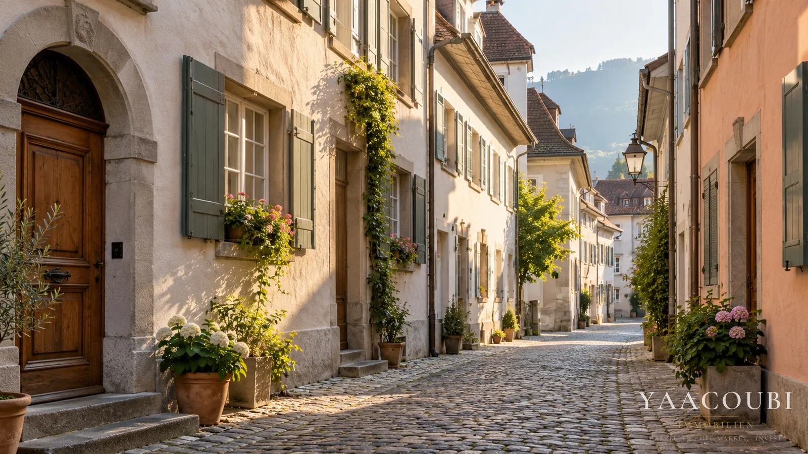 Gasse in einer Schweizer Altstadt