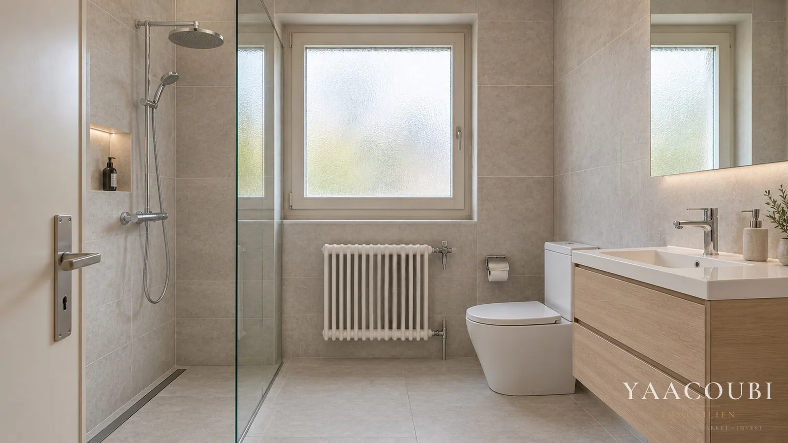 Badezimmer einer Wohnung — Nach der Erneuerung