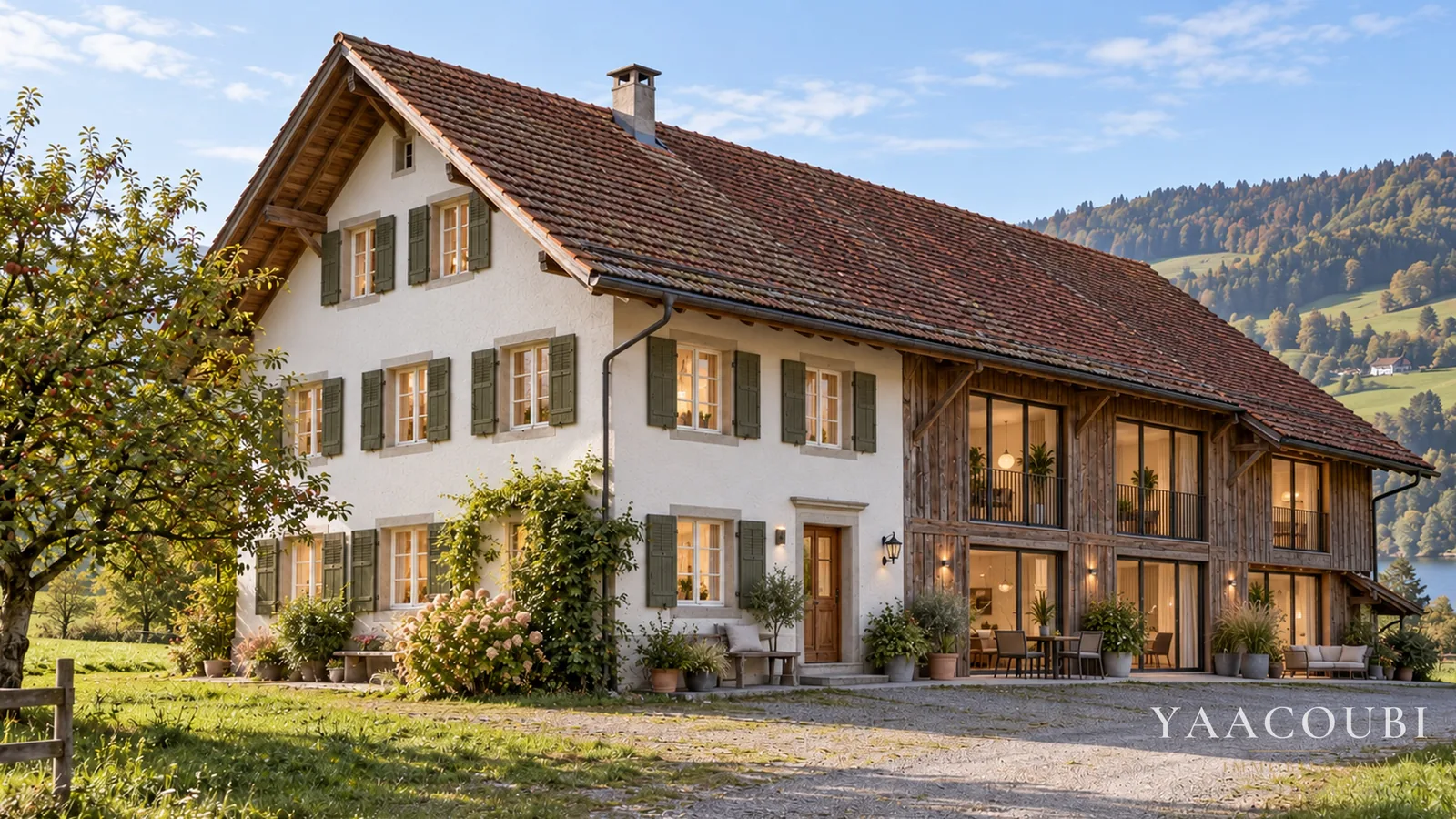 Bauernhaus mit angebauter Scheune — Nach dem Umbau